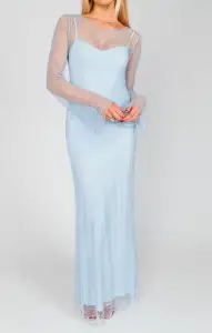 Iconic Maxi Dress ~ Light Blue Glitz(XXS)