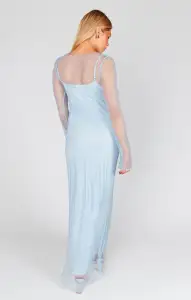 Iconic Maxi Dress ~ Light Blue Glitz(XXS)