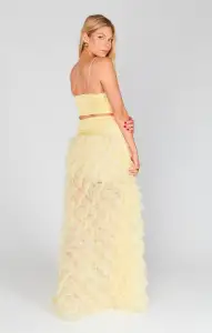 Meet Me at Midnight Skirt ~ Pale Yellow Ruffle Tulle(XXS)
