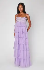 Gabriella Maxi Dress ~ Lilac Enchanted Embellishment(XXS)