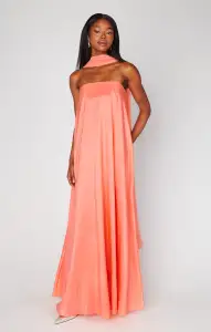 Tinsley Tube Dress ~ Cantaloupe Light Taffeta(XXS)