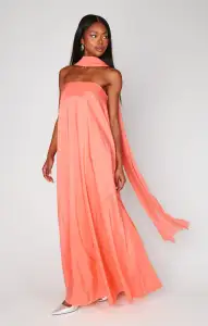 Tinsley Tube Dress ~ Cantaloupe Light Taffeta(XXS)