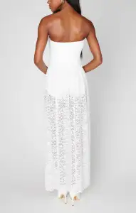 Diana Drop Waist Dress ~ White Lovely Lace(XXS)