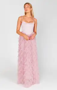 Francesca Maxi Dress ~ Ballet Slipper Ruffle Tulle(XXS)