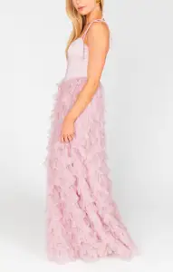 Francesca Maxi Dress ~ Ballet Slipper Ruffle Tulle(XXS)