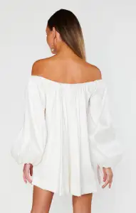 Brenna Mini Dress ~ White Taffeta(XXS)