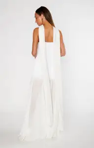 Dalia Maxi Dress ~ Ivory Luxe Satin(XXS)