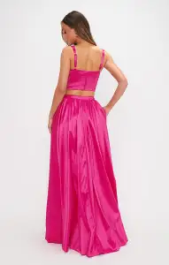 Vivianna Maxi Skirt ~ Dragonfruit Taffeta(XXS)