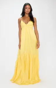 Corrine Maxi Dress ~ Yellow Light Taffeta(XXS)