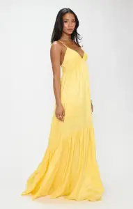 Corrine Maxi Dress ~ Yellow Light Taffeta(XXS)