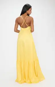 Corrine Maxi Dress ~ Yellow Light Taffeta(XXS)