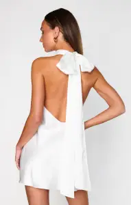 Lisa Mini Dress ~ Ivory Luxe Satin(XXS)