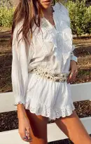 Cannes Shorts ~ White Eyelet