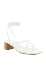 Billini Carmela Wrap Up Heel ~ White Natural(6)