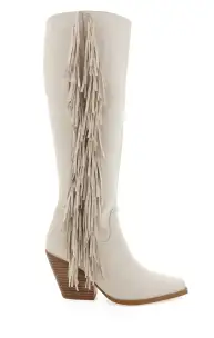 Billini Ceylan Fringe Boot ~ Cream Suede(6)