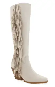 Billini Ceylan Fringe Boot ~ Cream Suede(6)