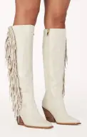 Billini Ceylan Fringe Boot ~ Cream Suede(6)