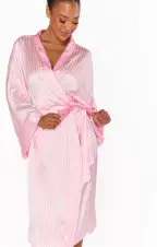 Mumu x Curateur The Harlow Robe ~ Pink Stripe(OS)