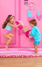Little Scrunch One Piece ~ Barbie™ Colorblock Scrunch(0-3M)