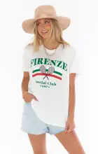 Italy Tee ~ Firenze Social Club Graphic(XS)