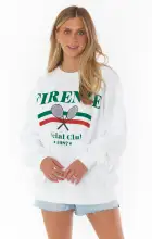 Italy Sweatshirt ~ Firenze Social Club Graphic(XS)