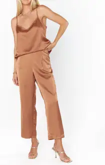 Oscar Pants ~ Copper Luxe Satin