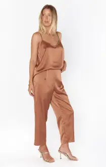 Oscar Pants ~ Copper Luxe Satin(XS)