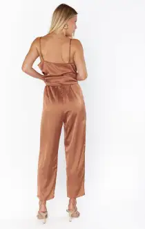 Oscar Pants ~ Copper Luxe Satin(XS)