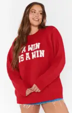 Varsity Sweater ~ Win Graphic Knit(XS)