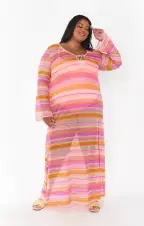 Vacay Coverup ~ Melon Mixed Crochet(XS)