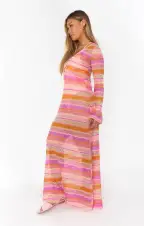 Vacay Coverup ~ Melon Mixed Crochet(XS)