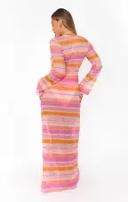 Vacay Coverup ~ Melon Mixed Crochet(XS)