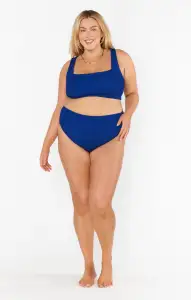 Hot Tub Top ~ Navy Scrunch(XS)