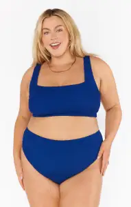 Hot Tub Top ~ Navy Scrunch(XS)