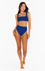 Hot Tub Top ~ Navy Scrunch(XS)