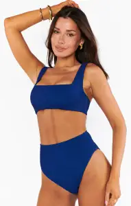 Hot Tub Top ~ Navy Scrunch(XS)
