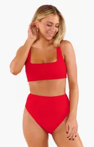 Sail Bottom ~ Hot Tamale Red Scrunch(XS)