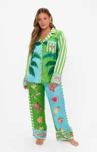 Classic PJ Set ~ Piña Colada Party Silky(XS)
