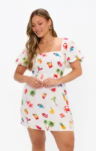 Sightseeing Mini Dress ~ Island Icons(XS)