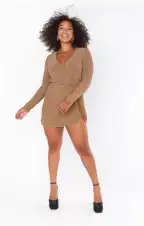 Stage Skort Dress ~ Gold Shimmy Shine(XS)