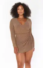 Stage Skort Dress ~ Gold Shimmy Shine(XS)