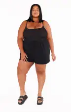 Hendrix Shorts ~ Black Crinkle Flow(XS)