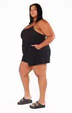 Hendrix Shorts ~ Black Crinkle Flow(XS)