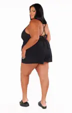 Hendrix Shorts ~ Black Crinkle Flow(XS)