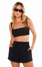 Hendrix Shorts ~ Black Crinkle Flow(XS)