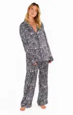 Classic PJ Set ~ Zebra Silky(XS)