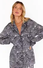 Classic PJ Set ~ Zebra Silky(XS)