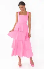 Meg Midi Dress ~ Pinck Poplin(XS)