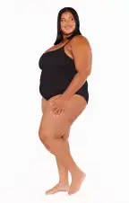 Positano One Piece ~ Black Scrunch(XS)