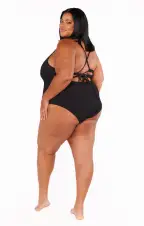Positano One Piece ~ Black Scrunch(XS)